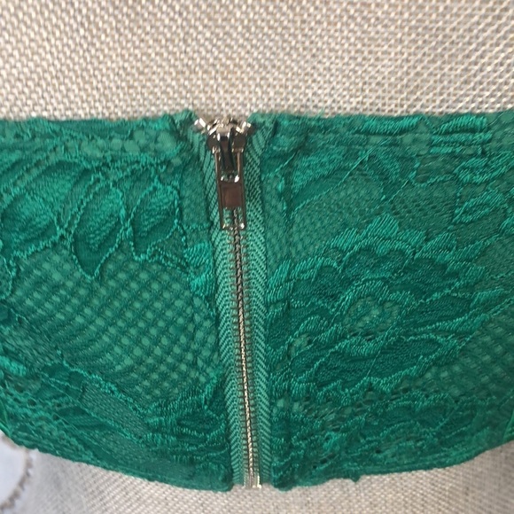 Princess Polly xx Emmanuel Top Green Lace Bustier Top Size 8 - Picture 8 of 12